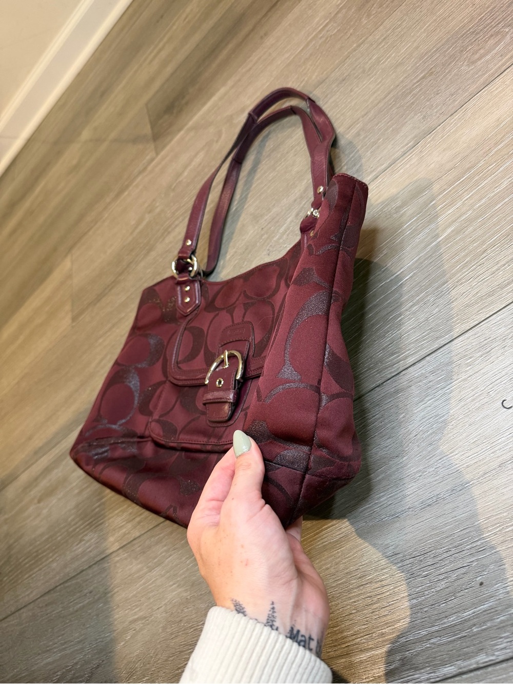 Coach Campbell Purse Burgundy / Maroon Handbag Shoulderbag G1382-F26246 - Picture 5 of 10